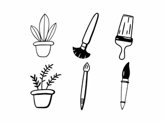 gardening tools set vector