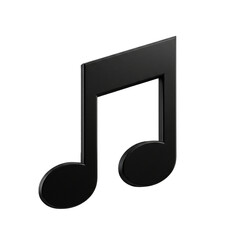 Music Note Symbol Isolated on Transparent Background