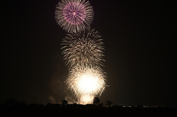 夜空を彩る真夏の打ち上げ花火
