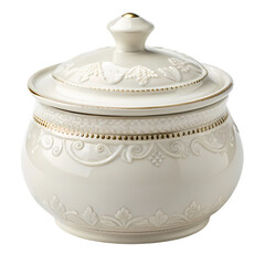"Vintage Ceramic Jar with Lid &ndash; Decorative Kitchen Storage"