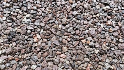 Closeup of small gravel stones background