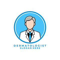 Doctor Skin logo design vector. Doctor Dermatologist icon vector
