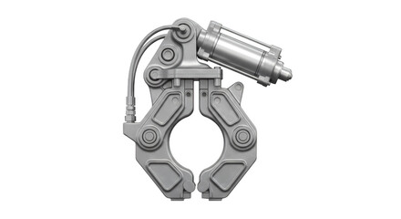 Industrial Claw Mechanism: A meticulously crafted and photorealistic metallic claw mechanism, symbolizing precision, power, and the cutting-edge advancements in engineering and industry.
