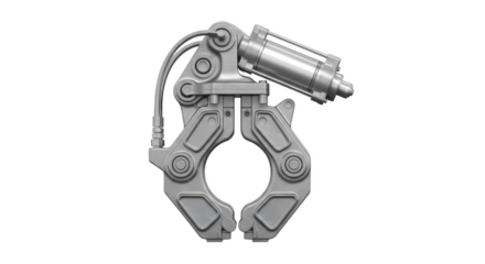 Industrial Claw Mechanism: A meticulously crafted and photorealistic metallic claw mechanism, symbolizing precision, power, and the cutting-edge advancements in engineering and industry.