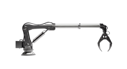 Mechanical Arm: A detailed and precise illustration showcasing a mechanical arm, depicting advanced engineering and technological innovation, a testament to the power of automated robotics