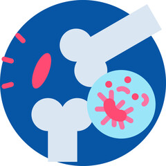 Bone cancer icon for cancer diagnosis, website, application, printing, document, poster design, etc