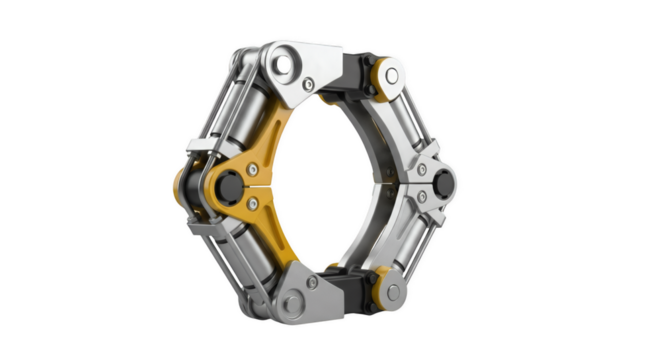 Mechanical Hexagonal Gear: A detailed image of a sophisticated hexagonal gear, showcasing precision engineering and intricate design elements