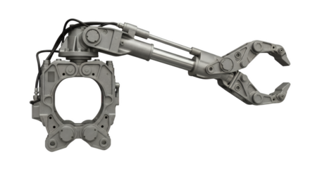 Industrial Arm: A powerful industrial arm with a metallic finish, designed for precision tasks, exhibits the raw power of engineering.