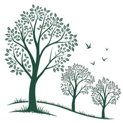 Obraz premium set of trees