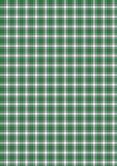A vintage green gingham checkered tablecloth with a seamless cotton plaid design
