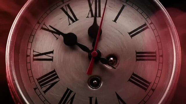 Vintage clock face closeup