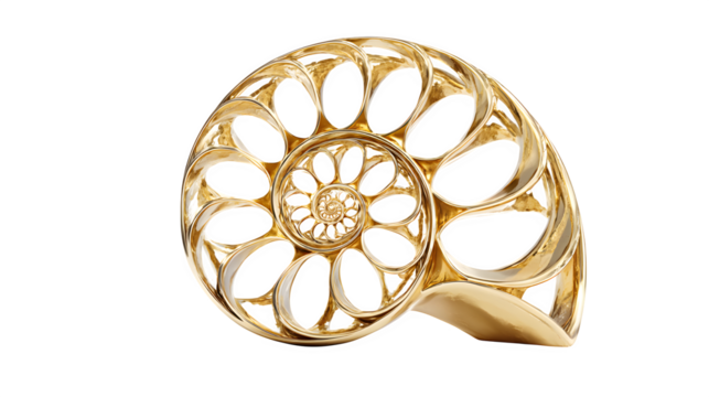 golden ring isolated on white