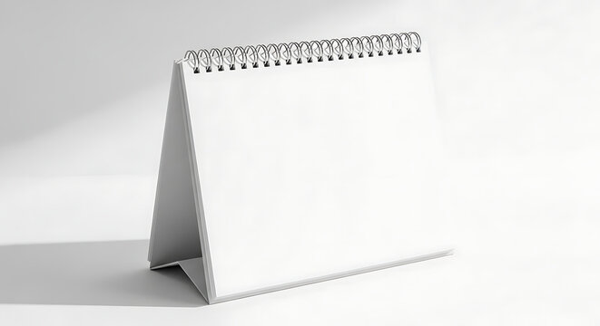 Blank Desktop Spiral Calendar Mockup - Minimal Design