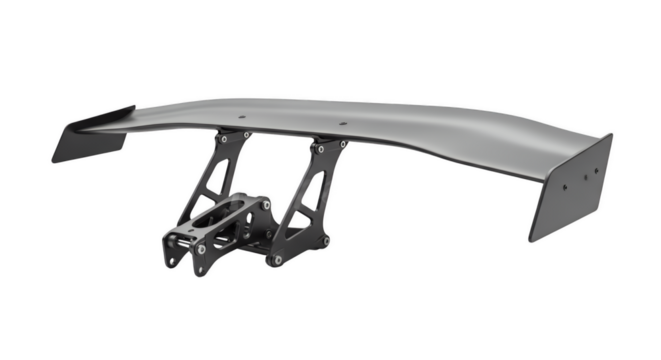 Aerodynamic Car Wing: A sleek and detailed shot of a car spoiler or wing, designed to improve vehicle performance and control.