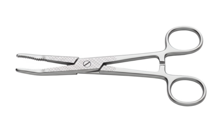 Surgical Instrument: A meticulously crafted surgical instrument lies in stark contrast against a clean backdrop, showcasing its precision and design.