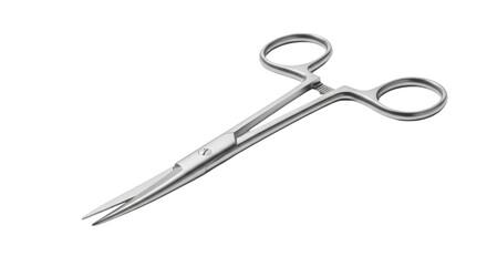 Surgical Scissor: A close-up shot of a surgical scissor against a minimalist backdrop, highlighting the precision and detail of this vital medical instrument. 