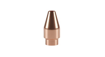 Bullet Tip: A detailed studio shot showcasing a metallic bullet tip, embodying precision and strength. Its sleek design and gleaming surface command attention.