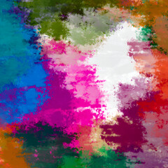 Obraz premium Abstract, colorful watercolor splash paint texture on grunge paper for a vibrant artistic background