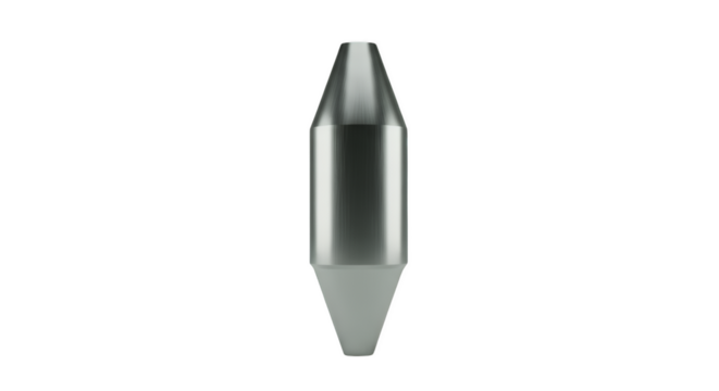 Metallic Projectile: A streamlined, metallic projectile, a symbol of precision and power.