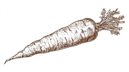 and keyword list based on the image

  Single Carrot Illustration Drawing