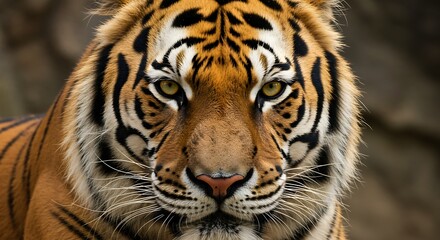 Fototapeta premium Close Up Tiger Face Majestic Wild Animal.