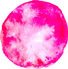 Hand Drawn Watercolor Texture Pink Round Banner