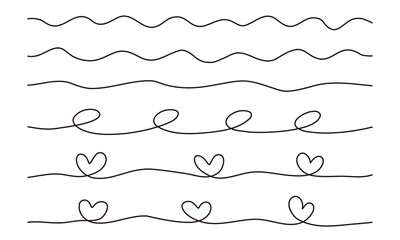 Obraz premium 手描きライン素材（背景透過・PNG形式・白黒・モノクロ・Background Transparency）