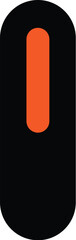 Vector art of orange vertical bar on