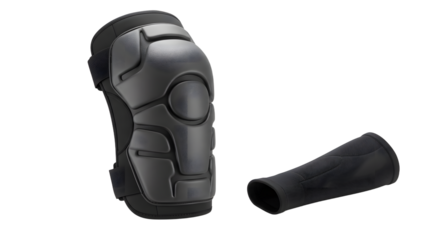 SPORT - Black protective knee and elbow pads set for sports and outdoor activities, ideal for skateboarding, cycling, and rollerblading safety