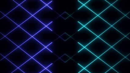 Glowing neon line light effect design. 4k illustration.	