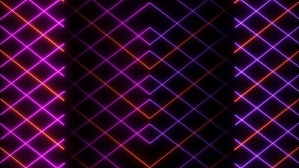 Glowing neon line light effect design. 4k illustration.	