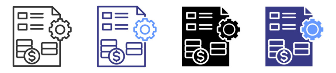 Fototapeta premium budget icon set multiple style