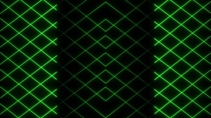 Glowing neon light animation on black screen. Abstract glowing neon lights blinking lines illustration.