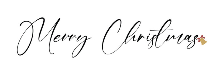 Merry Christmas hand lettering calligraphy isolated on white background. vector holiday illustration element. merry Christmas script calligraphy. eps 10 .