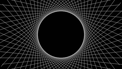 Futuristic neon loading animation. glowing circle on dark background.