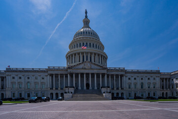 Obraz premium Washington DC Capitol. Congress and Senate building. American federal government house. Historic Capitol Hill landmark. United States national symbol. Famous architecture in the capital.