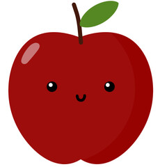 Cute fruits  with smiley  face