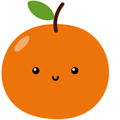 Cute fruits  with smiley  face