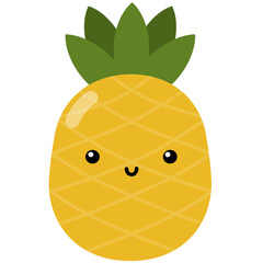 Cute fruits  with smiley  face