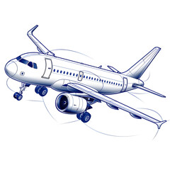 Sleek modern jetliner in flight, symbolizing travel, freedom, and global connection