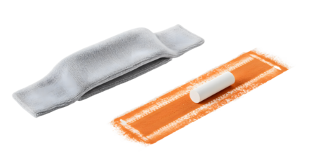 SPORT - White medical adhesive bandage with capsule pill on white background, ideal for healthcare and first aid themes