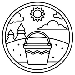 Travel Bucket List Icon Minimalist Line Art Vector for Adventure & Vacation Planning