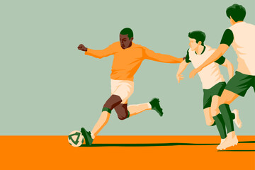 The most exciting and thrilling men's football competition. Illustration graphic design.