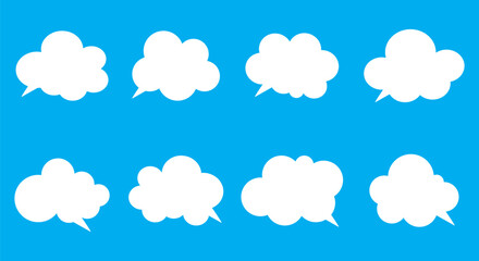 Speech Bubble set. Talk bubble. Cloud speech bubbles collection. Vector.
