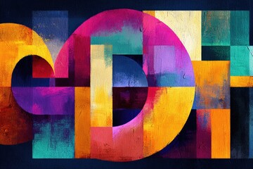 Abstract Colorful Geometric Pattern Design