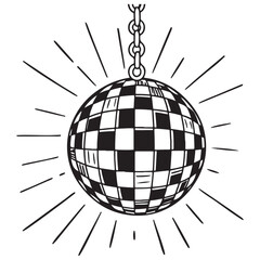 disco ball vector icons set