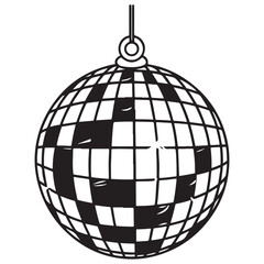 disco ball vector icons set