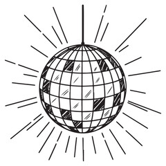 disco ball vector icons set