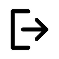 Logout Icon for UI & Signage  Modular Symbol for Exit, Sign Out & Session Termination  Clean Vector Asset for Interfaces, Civic Platforms & Multilingual Infrastructure
