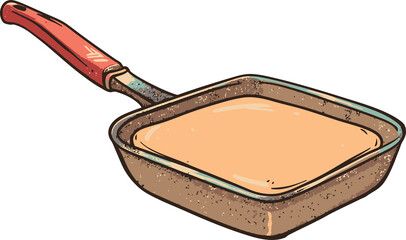 frying pan isolated on white